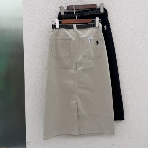 夏款欧货HTZ JEANS红提子66268牛仔半身裙女高腰中长款开叉一步裙
