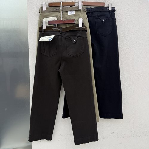 2026秋款JEANS QYL20184牛仔裤女高腰弹力直筒裤八分烟管裤法棍裤