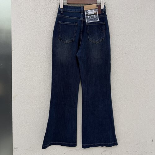 2026秋款JEANS红提子19067显瘦微喇牛仔裤女高腰弹力喇叭裤九分裤