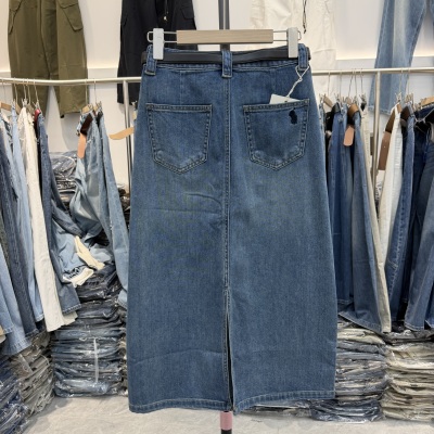 YAK JEANS阿里莎莎87775高腰复古牛仔长裙女2026夏显瘦开叉半身裙
