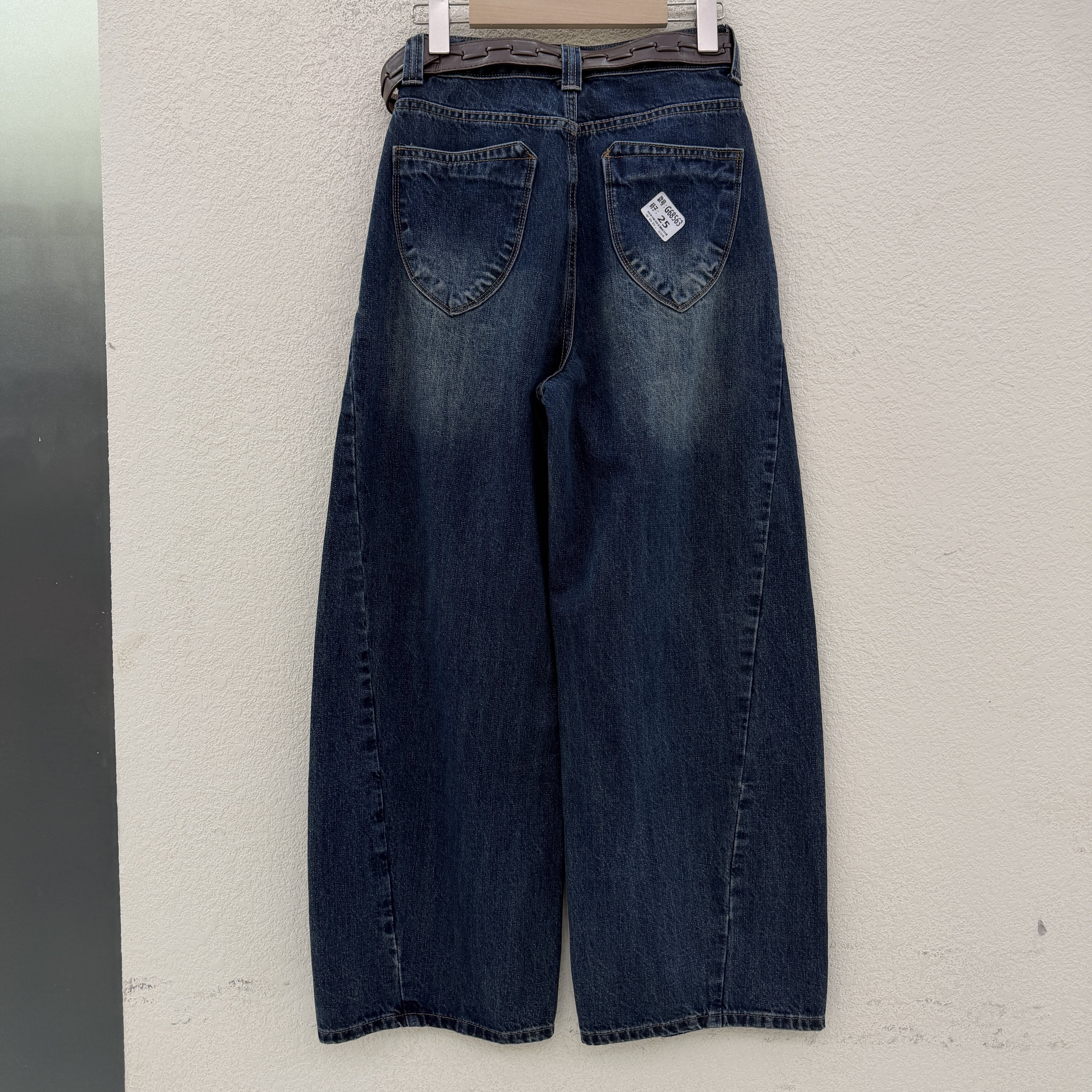 2026秋款JEANS港恋68563牛仔裤女高腰弹力垂感弯刀裤镰刀裤拖地裤