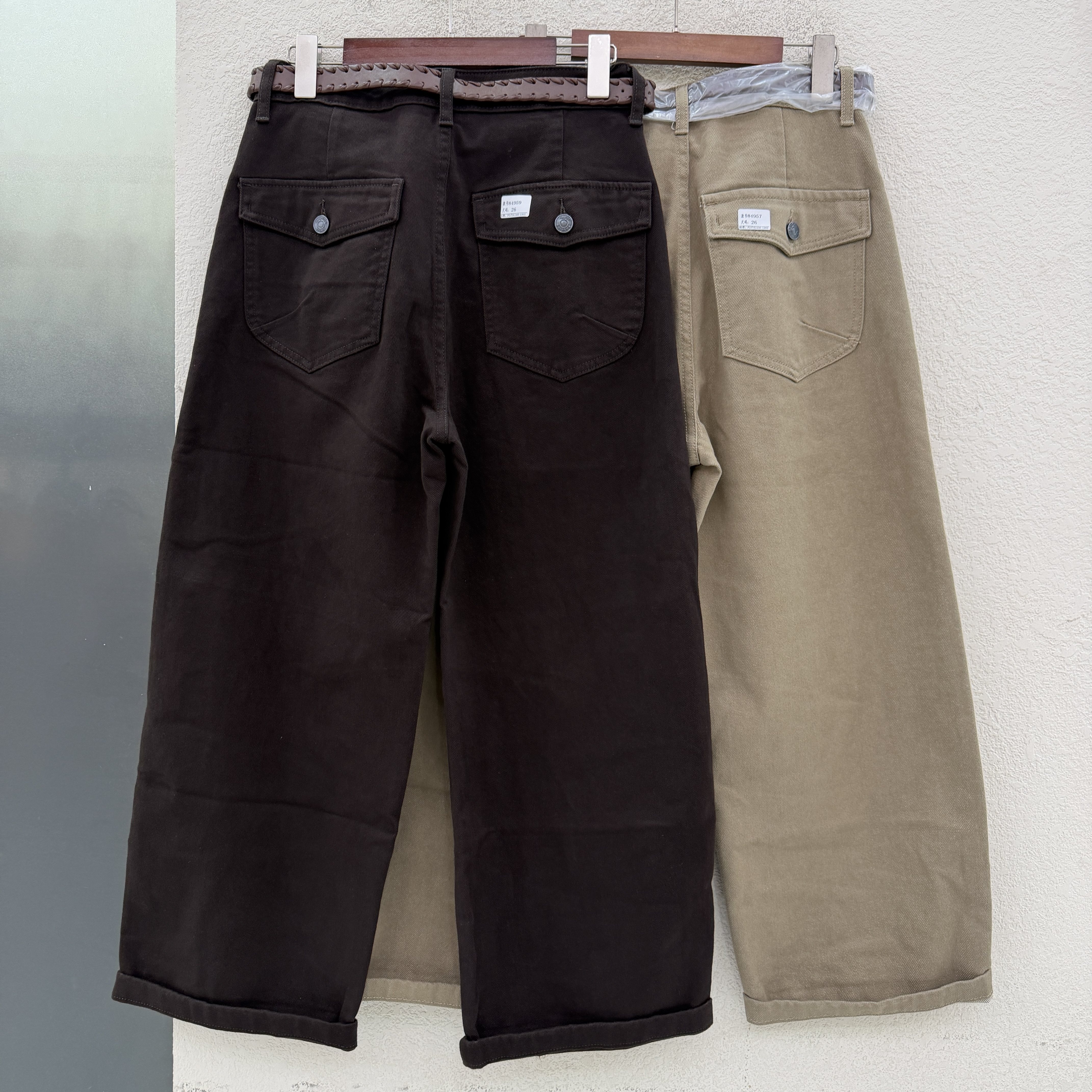 FASHION JEANS84957 84959牛仔裤女弯刀裤奶奶裤7698 7699薄绒冬