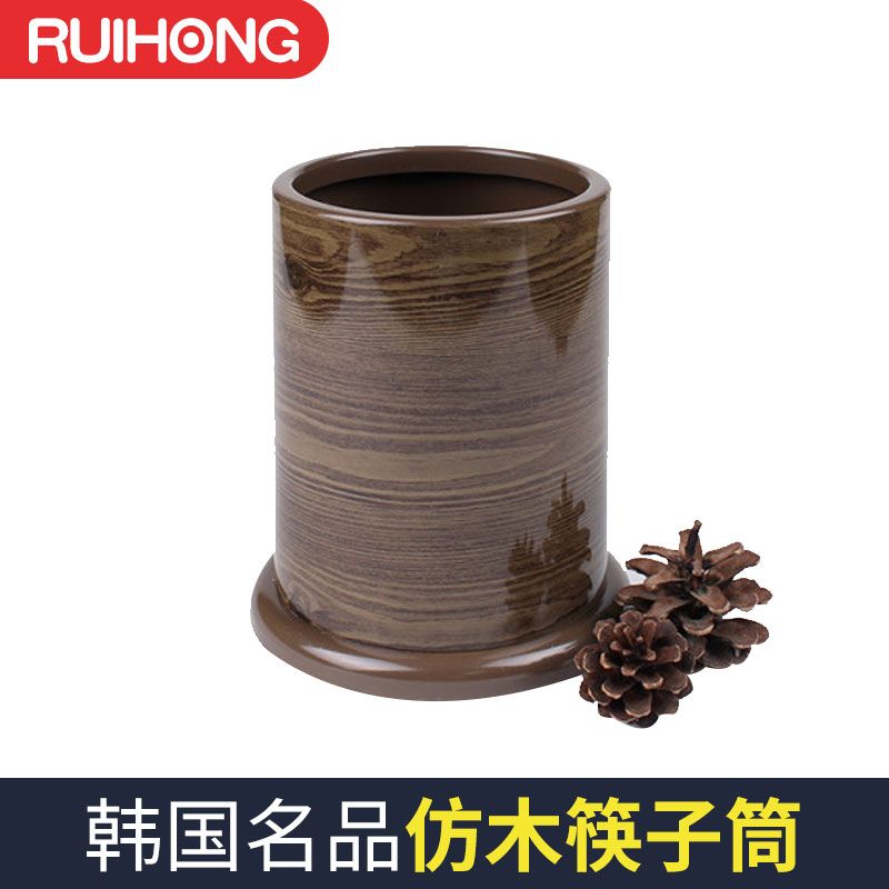 进口名品木纹立式韩餐筷子桶