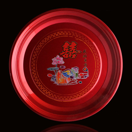 婚庆用品 结婚喜庆婚礼金龙凤茶盘糖果盘水果盘敬茶托盘(多款选)