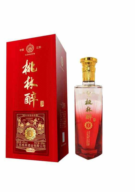 一壶老酒江苏桃林酒业浓香型纯粮42度桃林醉1瓶装婚礼红色喜宴酒