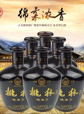 一壶老酒江苏桃林酒业浓香型白酒42度小黑坛绵柔1一箱6瓶