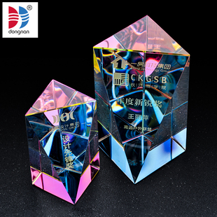 东南水晶镀彩精致小奖杯比赛晚会年终团队颁奖用礼品定制定做HOT