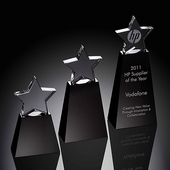 东南水晶创意精致五角星造型奖杯奖牌定制团队员工颁奖纪念品HOT