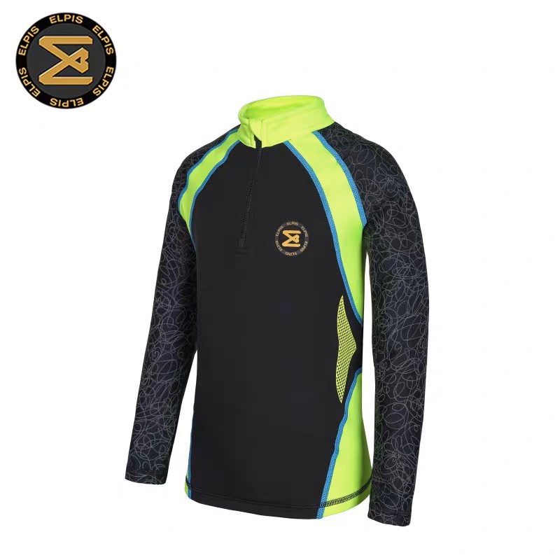 绿野骑兵ELPIS 儿童骑行服上衣 黑色 秋冬款加绒 轻薄反光透气