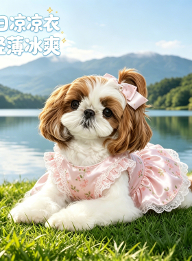 马尔泰犬宠物狗狗冰丝宠物衣服小型犬夏天薄款公主裙漂亮2026新款