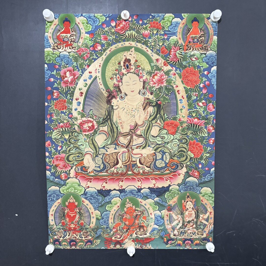 大日如来佛祖像挂画结缘供奉画像相框摆台佛堂寺庙家用佛像画