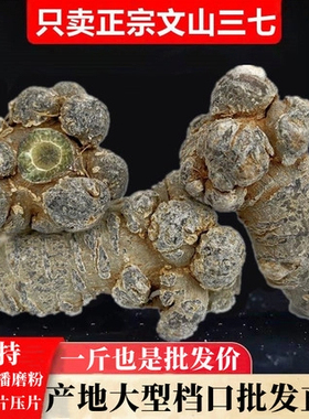 云南文山三七特级20头30头40头非野生田七片中药材37磨粉正品500g