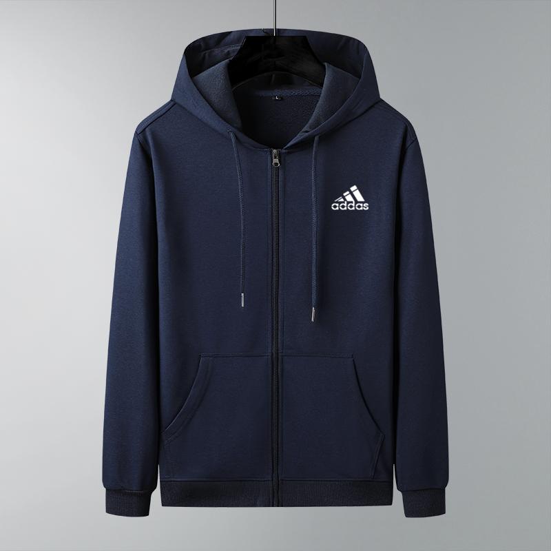 2025卫衣男士纯棉加绒加厚开衫外套连帽休闲运动拉链帽衫宽松上衣