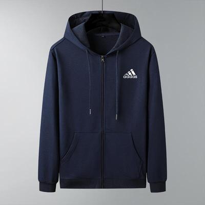 2025卫衣男士纯棉加绒加厚开衫外套连帽休闲运动拉链帽衫宽松上衣