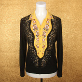 断码 洋气质polo翻领毛衣 钉珠绣花上衣女士时尚 撤柜清仓女装 羊毛衫