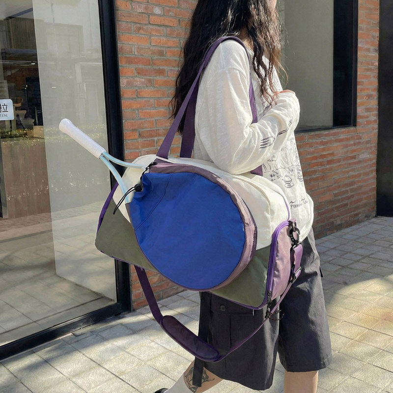 绮利达撞色大容量网球羽毛球拍包图片