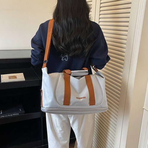 大容量可扩展轻便通勤旅行袋女