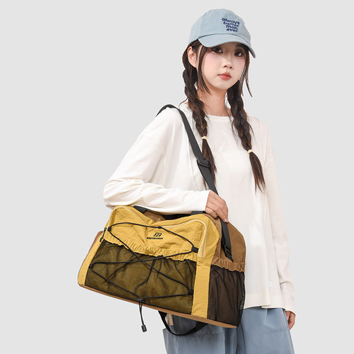 绮利达撞色轻便多功能旅行袋