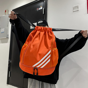定制篮球袋排球收纳包足球训练背包女抽绳旅行双肩包男运动健身包