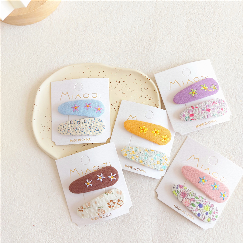 发夹小女孩宝宝刺绣韩系