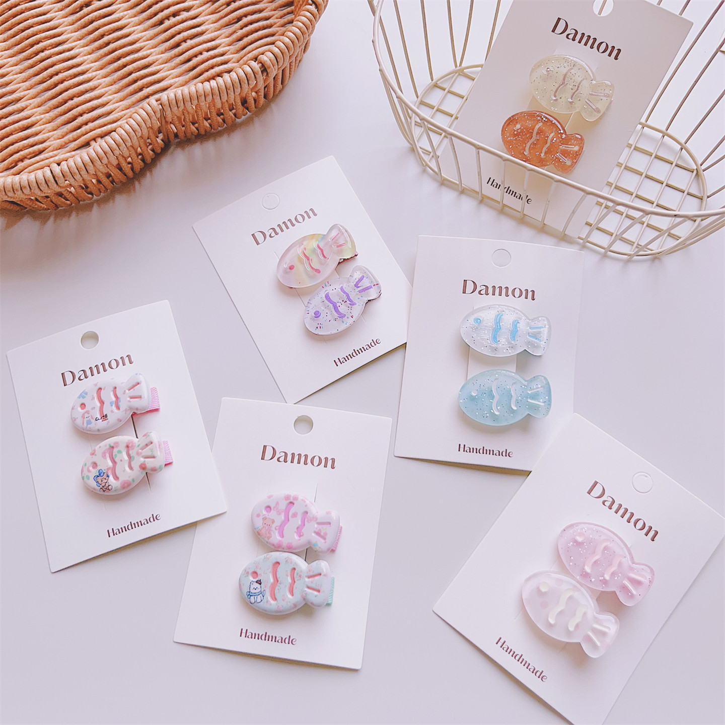 小女孩可爱发夹果冻透闪小鱼发卡甜美刘海夹卡通边夹儿童新款发饰