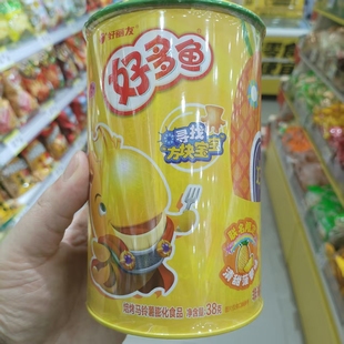 零食优选很忙好多鱼焙烤马铃薯膨化食品菠萝味汉堡味休闲小吃38克