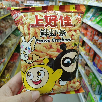 上好佳鲜虾条非油炸大包点心小吃