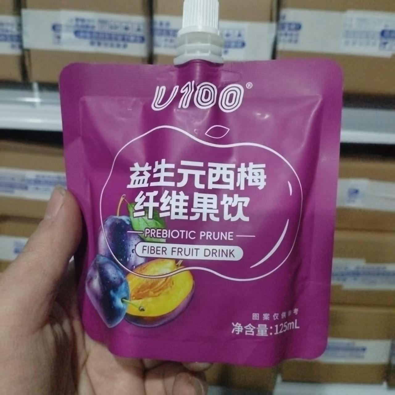 U100益生元西梅纤维果饮果汁袋装