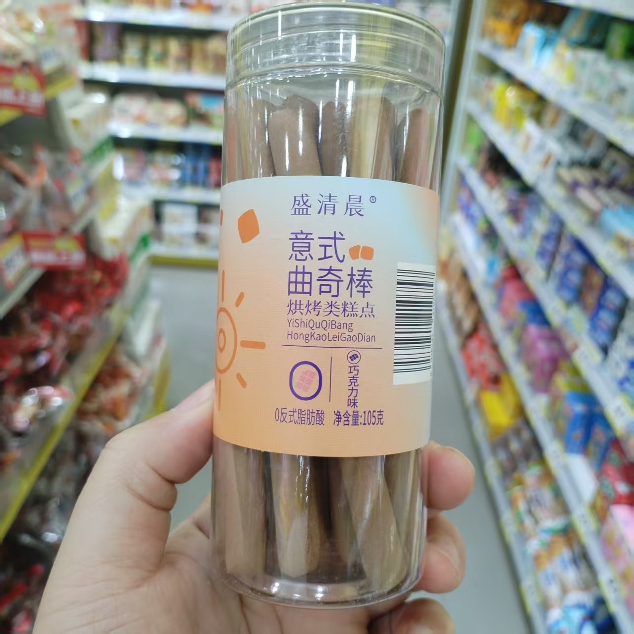 盛清晨意式曲奇棒巧克力原味105g图片