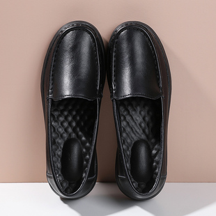 软底妈妈黑色厨房防滑鞋女一脚蹬不累脚餐饮服务员厨房食堂工作鞋