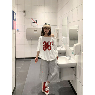 宽松休闲百搭运动短裤 男女夏季 设计感双腰头抽绳七分裤 JMJ美式