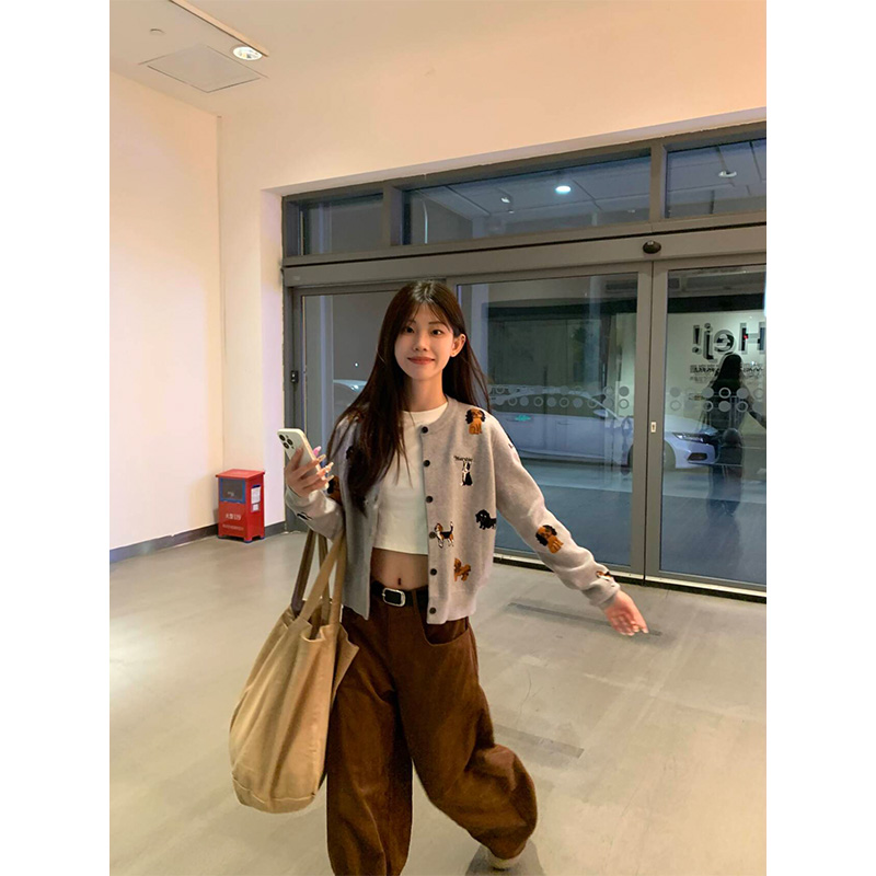 JMJ2024美式针织开衫毛衣