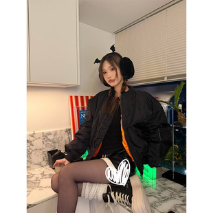 飞行员夹克棉衣男女宽松休闲百搭保暖厚外套 美式 JMJ 2024秋冬季