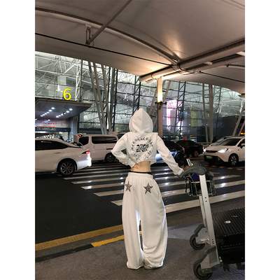 JMJ 美式慵懒基础款抽绳垂感休闲裤男女宽松休闲直筒百搭拖地长裤