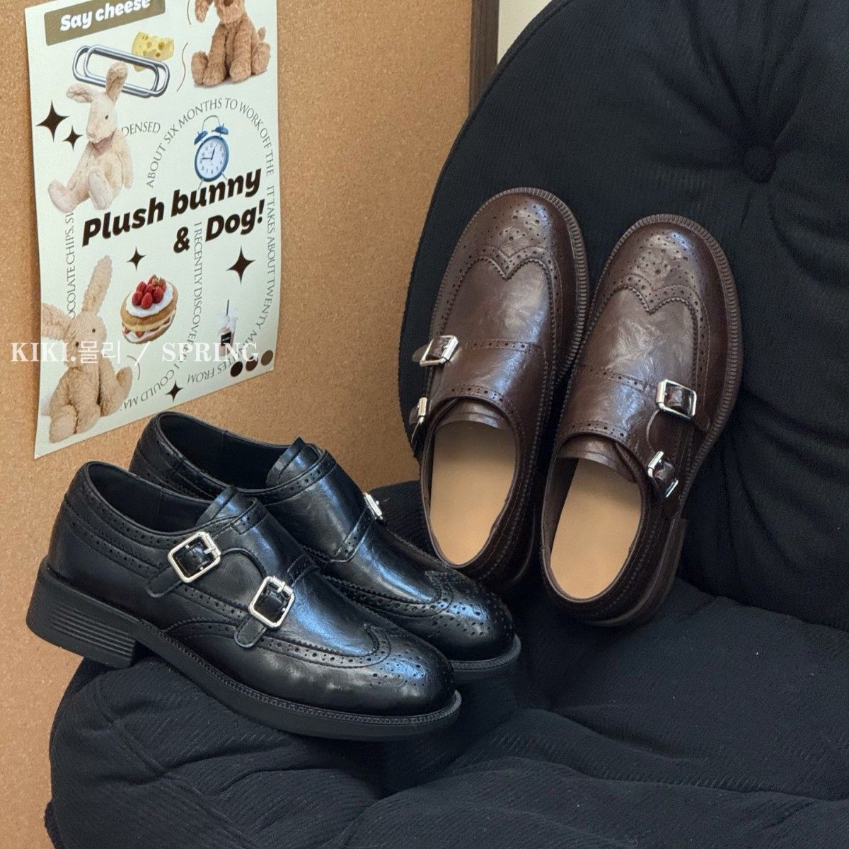 复古粗跟雕花2026早春新款百搭舒适英伦风覆古乐福单鞋小皮鞋增高,女鞋,时尚休闲鞋,淘宝优惠券,粉丝福利购,淘宝优惠卷