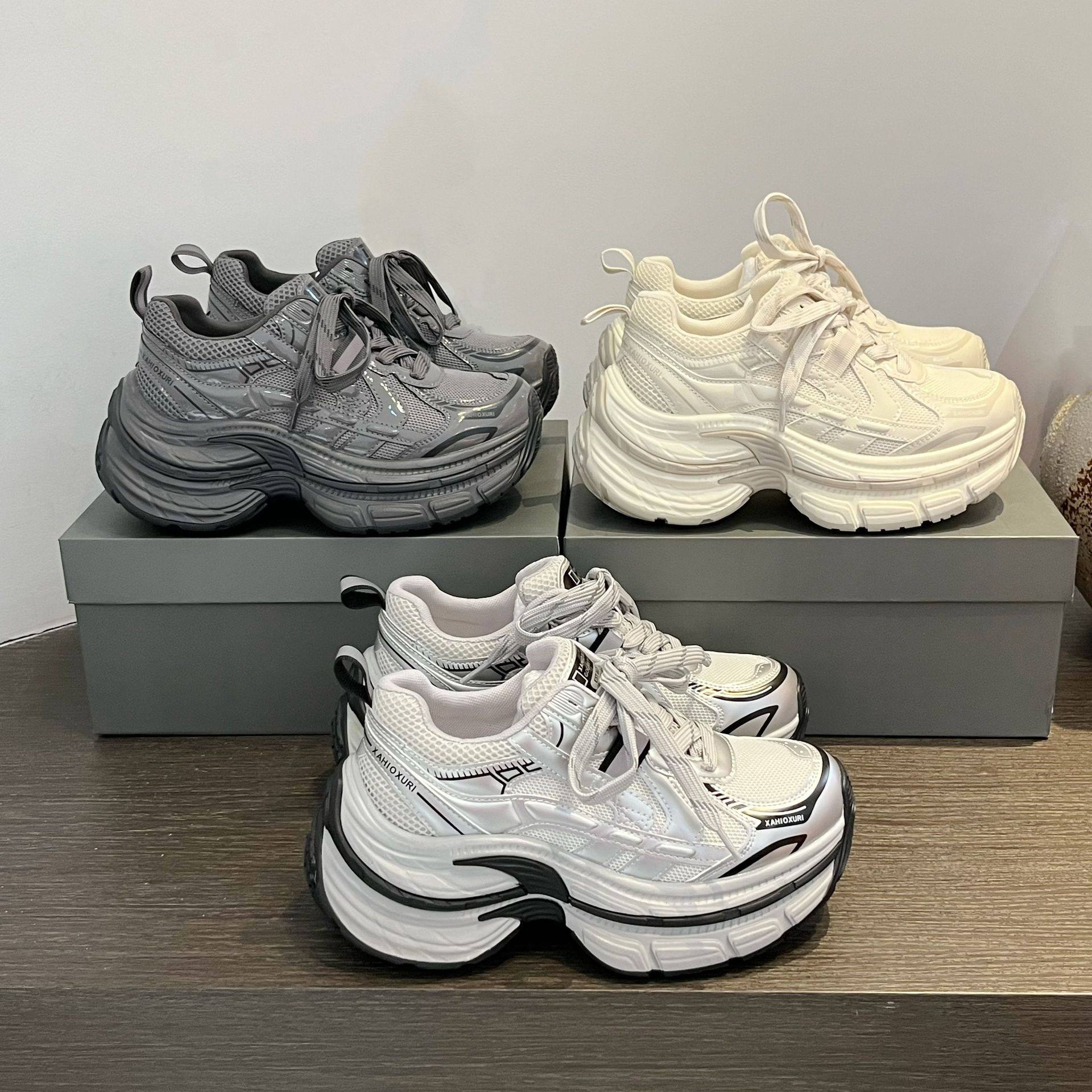 7CM松糕底机能风老爹鞋女2026新款厚底增高运动休闲鞋百搭单鞋潮,女鞋,时尚休闲鞋,淘宝优惠券,粉丝福利购,淘宝优惠卷