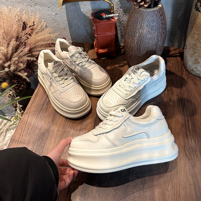 厚底小白鞋女2026春季新款百搭鞋子女休闲增高女鞋时尚小众松糕鞋,女鞋,时尚休闲鞋,淘宝优惠券,粉丝福利购,淘宝优惠卷