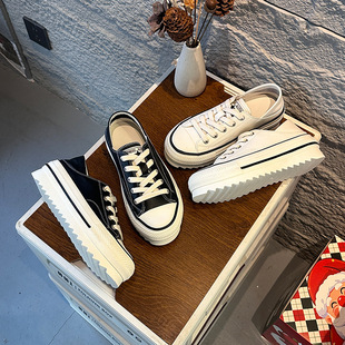 乌拉草猪皮鞋垫头层牛皮小白鞋2026春季新款厚底增高鞋女两穿女鞋