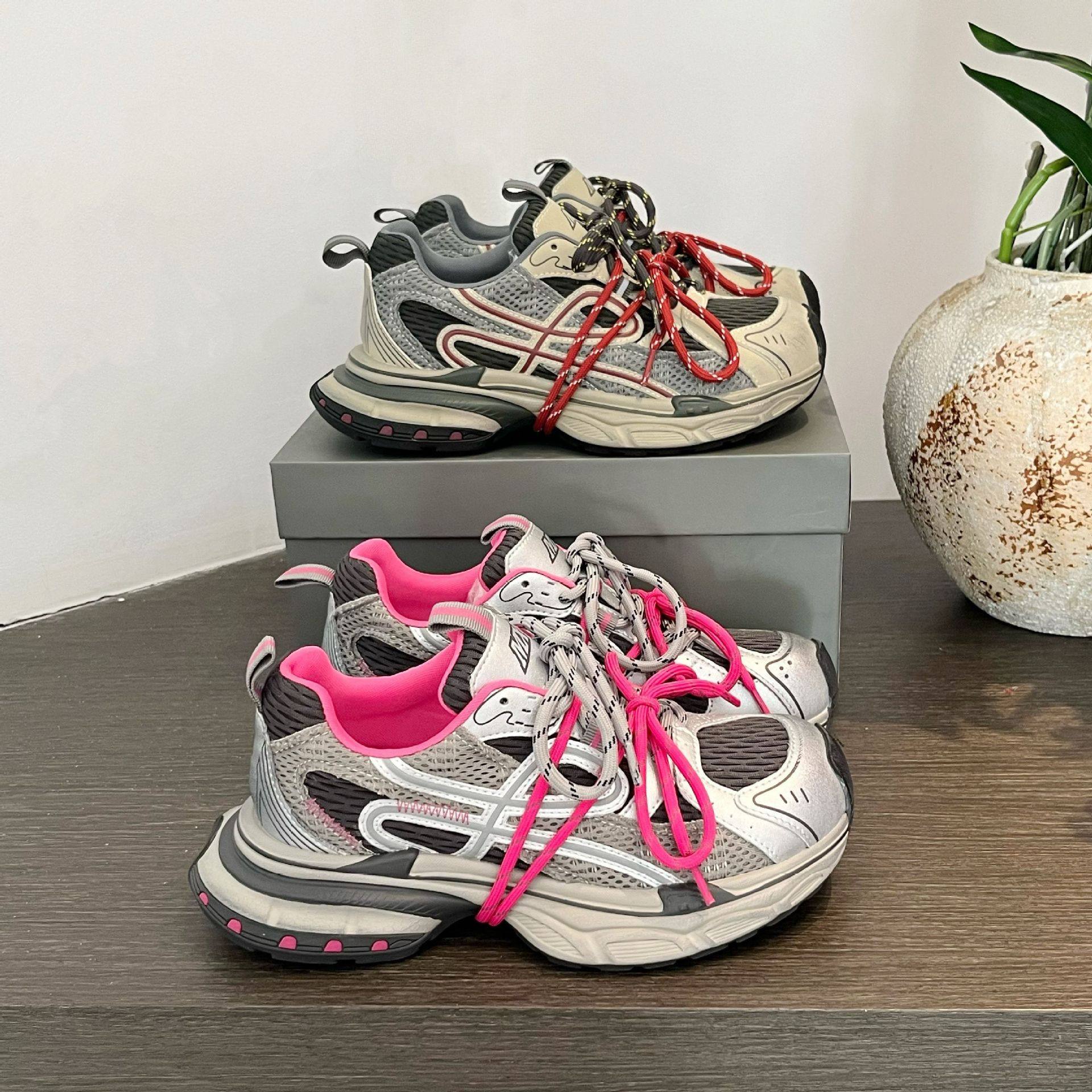 复古休闲风绑带老爹鞋女鞋2026新款厚底增高运动鞋百搭透气休闲鞋,女鞋,时尚休闲鞋,淘宝优惠券,粉丝福利购,淘宝优惠卷