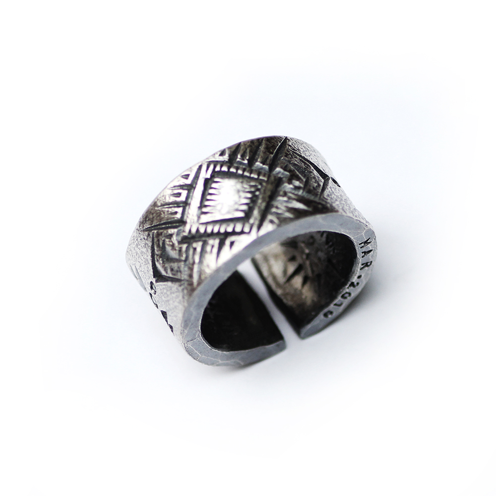 跋折罗vajra原创图腾-錾刻戒指