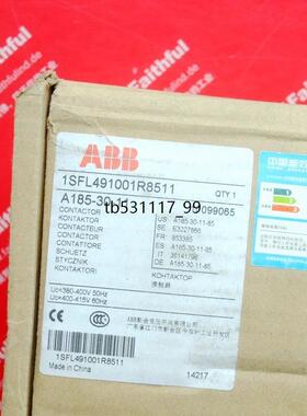 现货ABB A185-30-11 ABB全新接触器 1SFL49议价