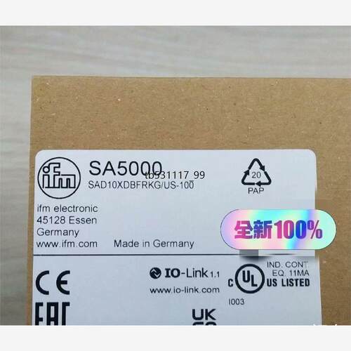 现货全新原装易福门流量传感器SA5000现货实物拍摄议价