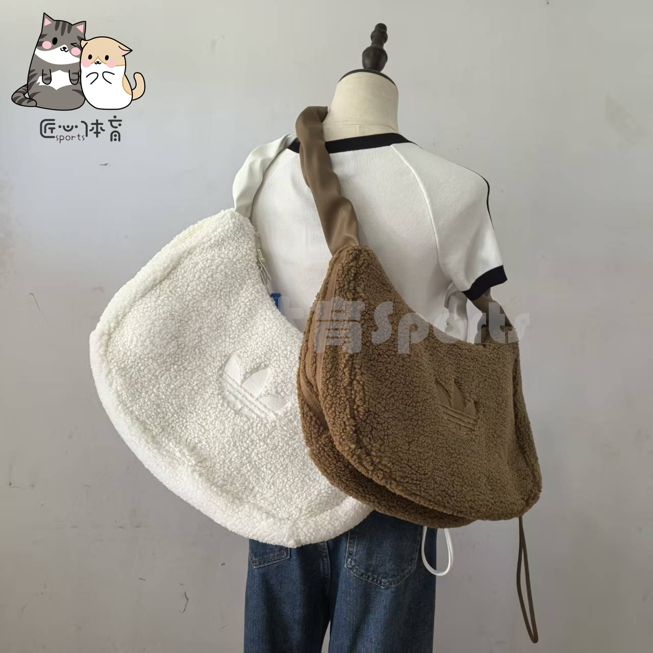 Adidas三叶草女子休闲云朵包