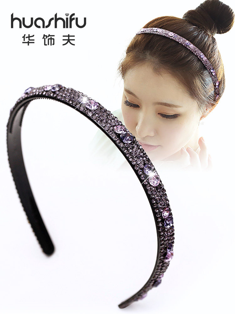 水钻发箍女细边发捆外出网红发窟头饰韩国气质头箍防滑发卡发饰