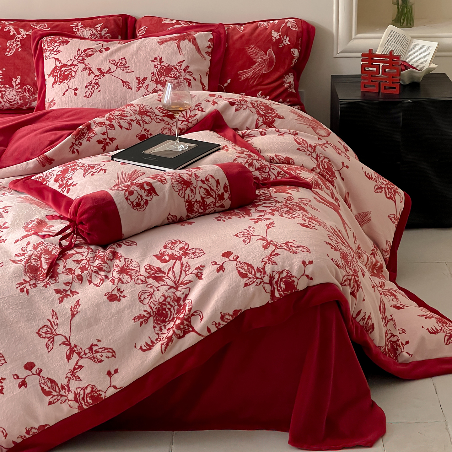 高端轻奢印花冬季牛奶绒四件套