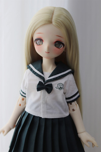 bjd.sd娃用叶萝莉熊妹假发高温丝长发3分4分6分基础中分长发