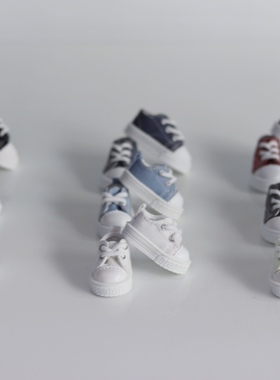 bjd 6分 小六分娃娃衣服配件鞋子运动鞋皮面鞋百搭