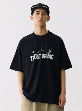 YKHD 昆汀落水狗电影人物短袖T恤美式街头复古风宽松休闲半袖男潮