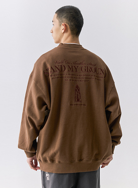 YKHD字母刺绣棒球服美式街头风运动休闲宽松拉链开衫卫衣外套男