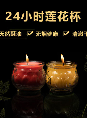 植物无烟蜡烛佛前供灯